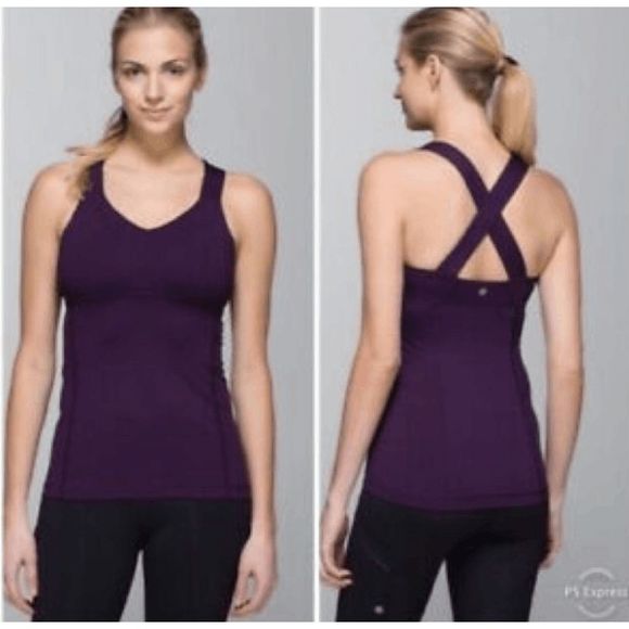 Lululemon Athletica NWT Push Ur Limits Tank Purple Size 12, MSRP $58 - Picture 4 of 10